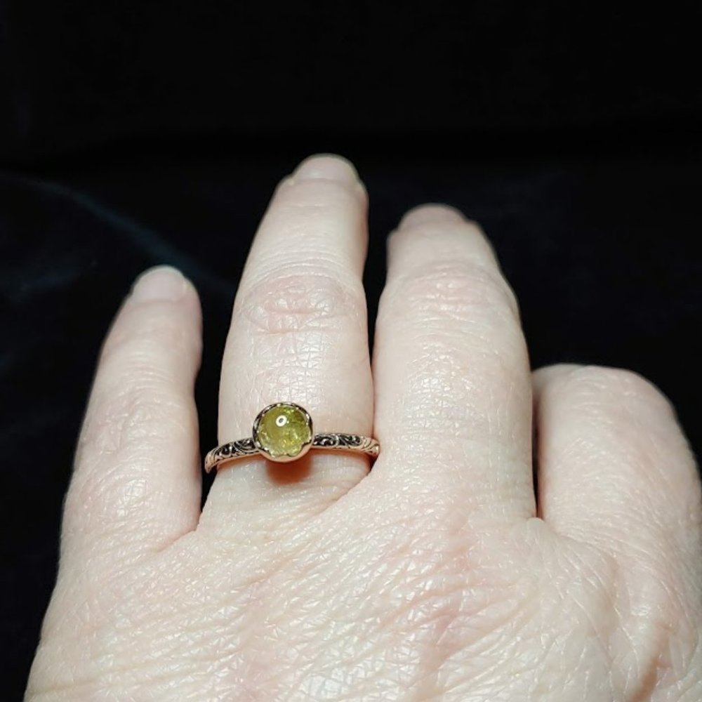 Yellow Tourmaline Ring